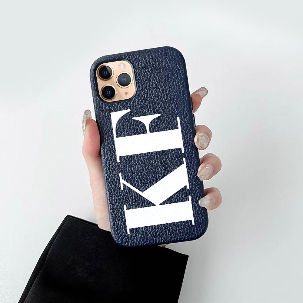 Custom for iPhone 11 Pro Max Litchi Grain Leather Case