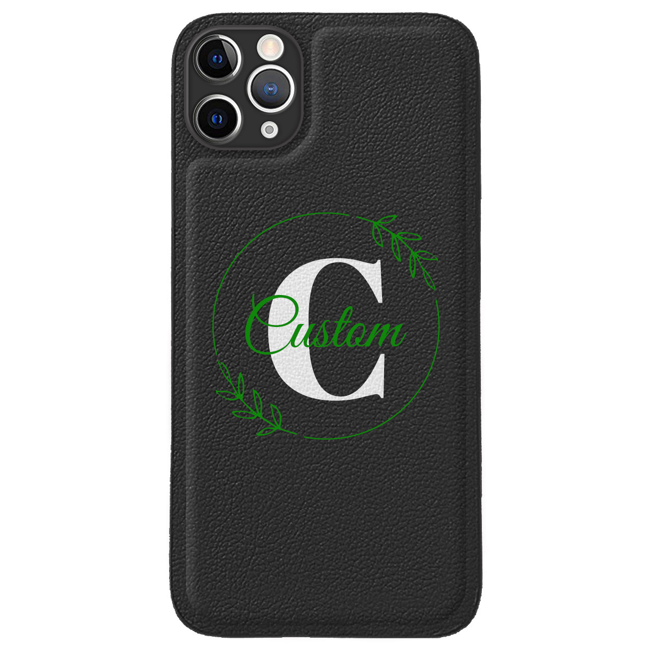 Custom for iPhone 11 Pro Max Cute Leather Case