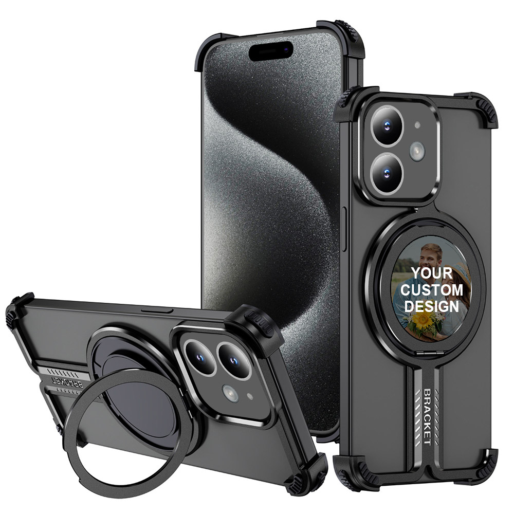 Custom for iPhone 12 Titanium Shockproof MagSafe Case