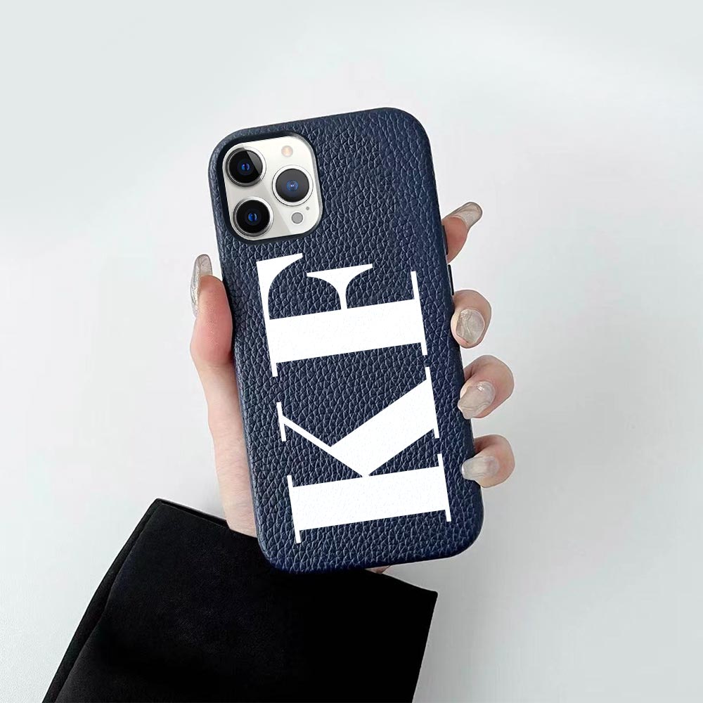 Custom for iPhone 12 Pro Max Litchi Grain Leather Case