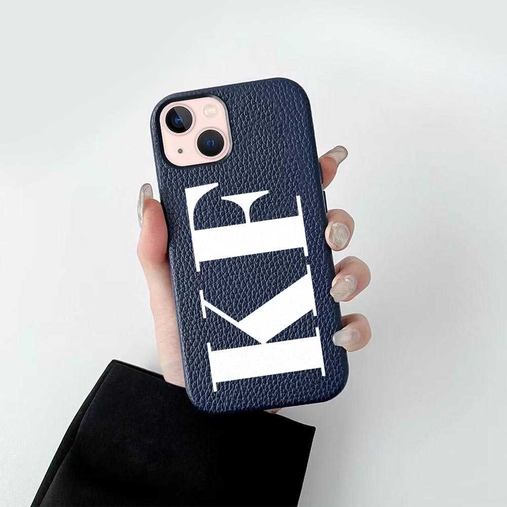Custom for iPhone 13 Litchi Grain Leather Case