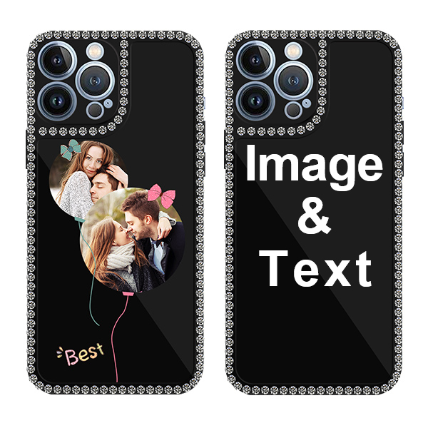 Custom for iPhone 13 Pro Max Bling Rhinestone Case