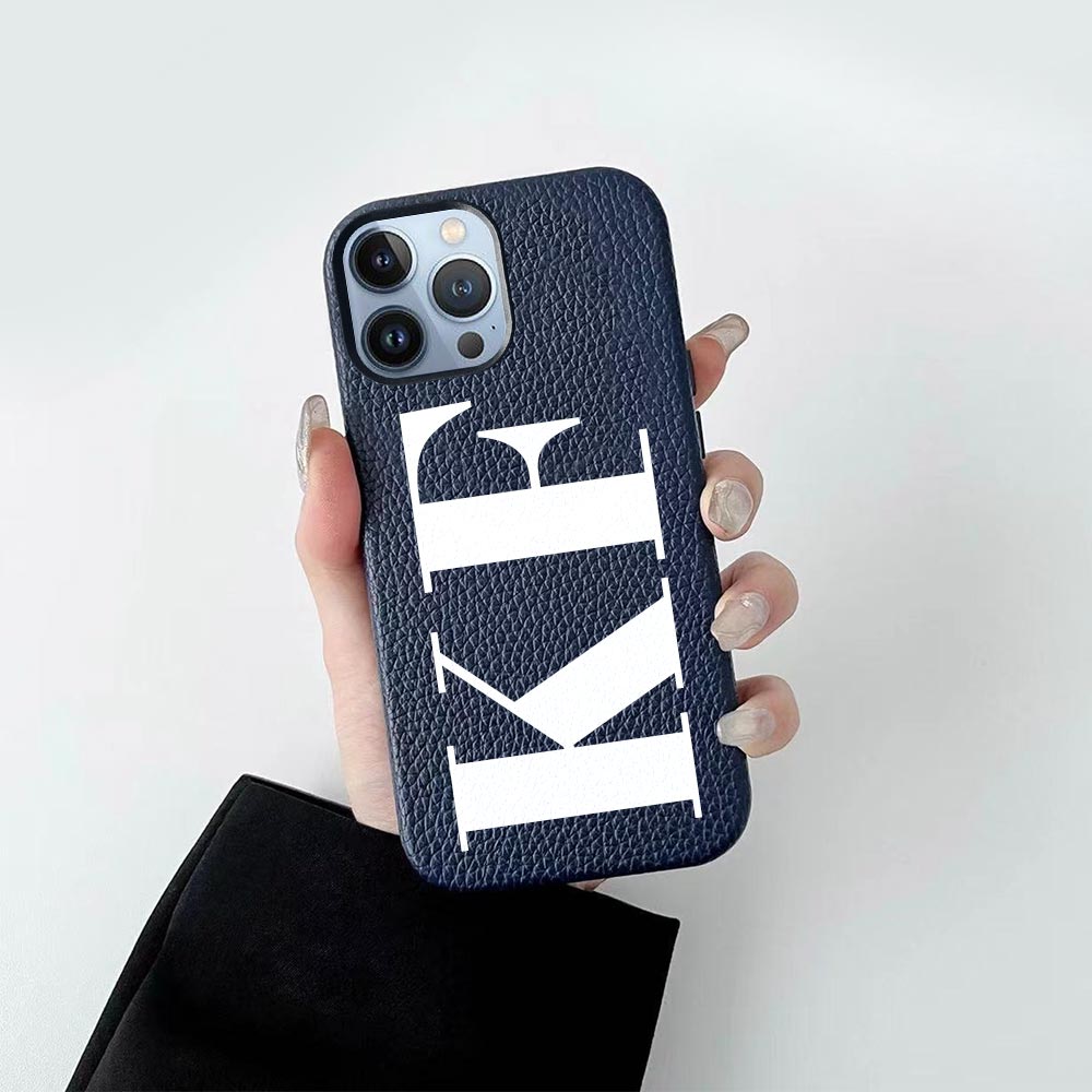 Custom for iPhone 13 Pro Max Litchi Grain Leather Case