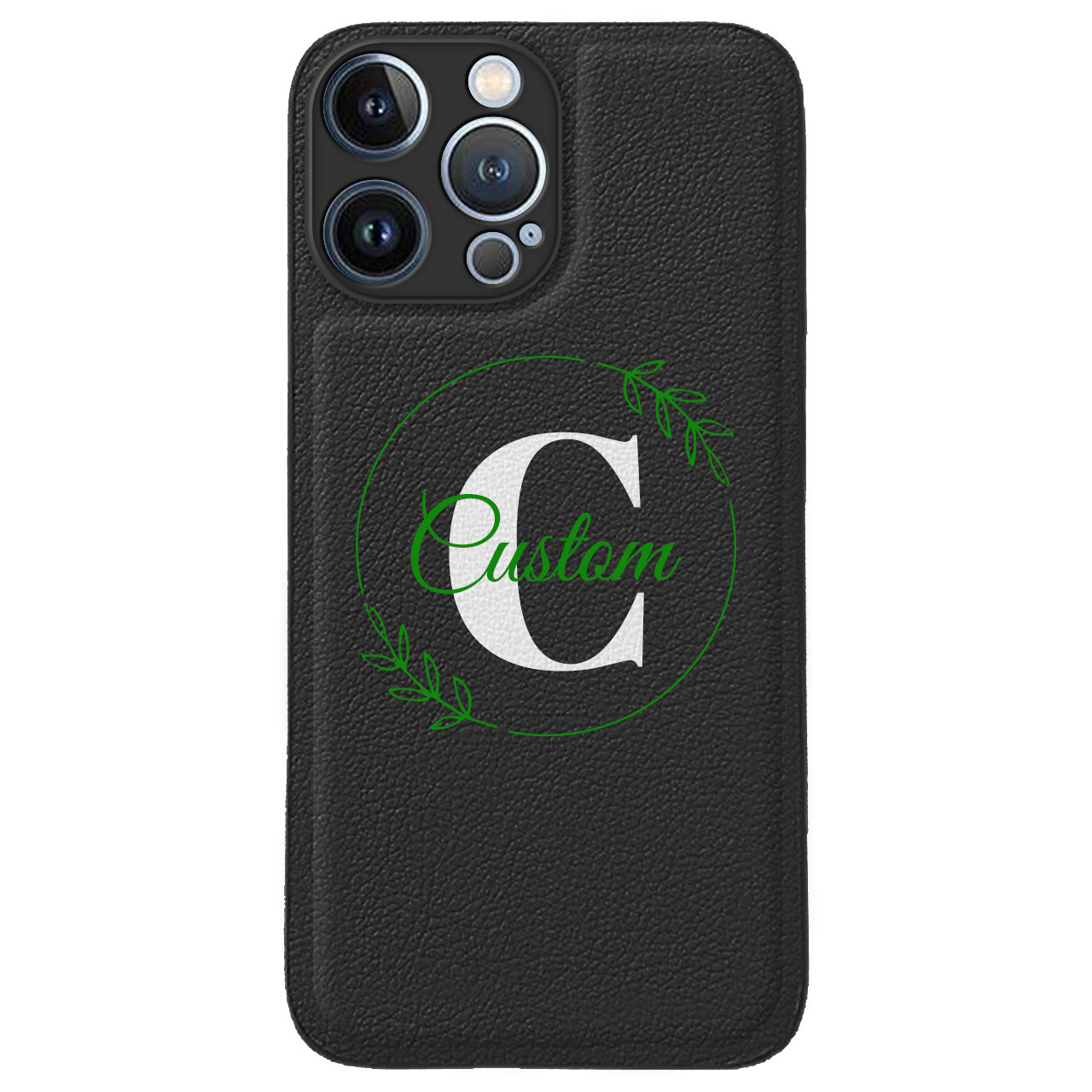 Custom for iPhone 13 Pro Max Cute Leather Case