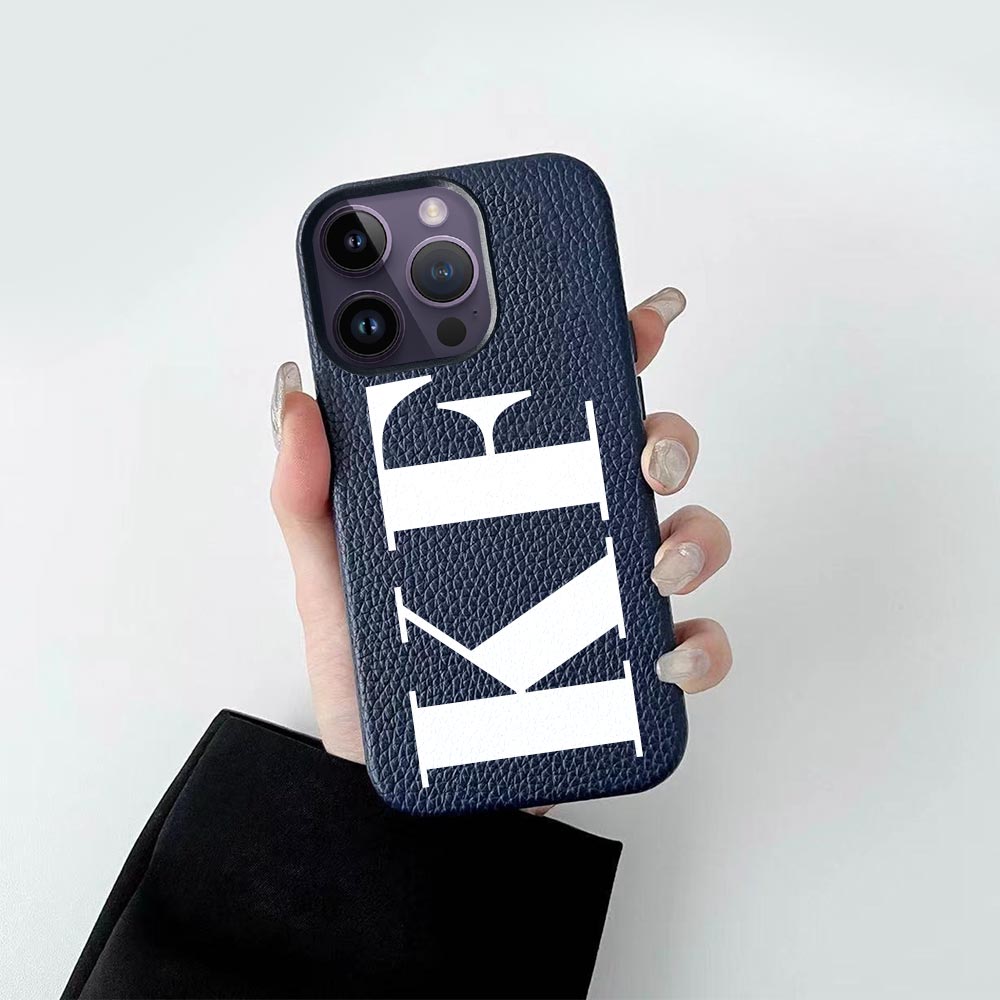 Custom for iPhone 14 Pro Litchi Grain Leather Case