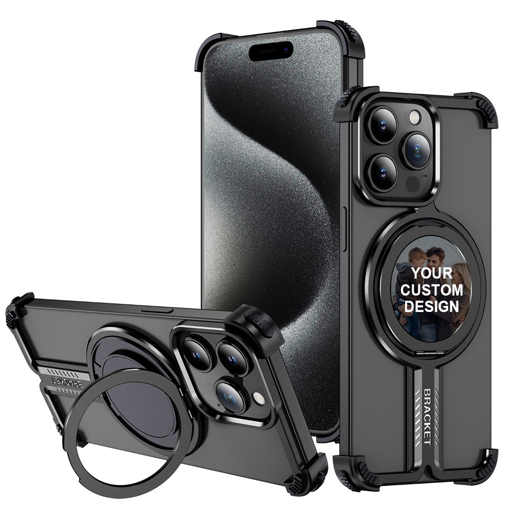 Custom for iPhone 14 Pro Titanium Shockproof MagSafe Case