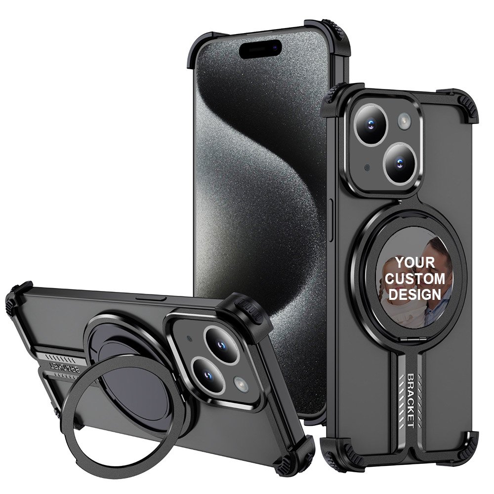 Custom for iPhone 15 Plus Titanium Shockproof MagSafe Case