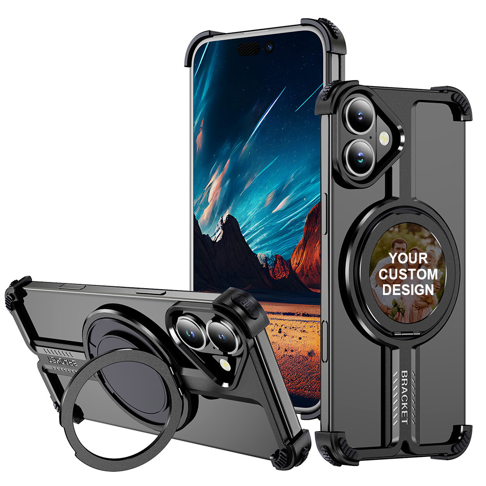 Custom for iPhone 16 Titanium Shockproof MagSafe Case