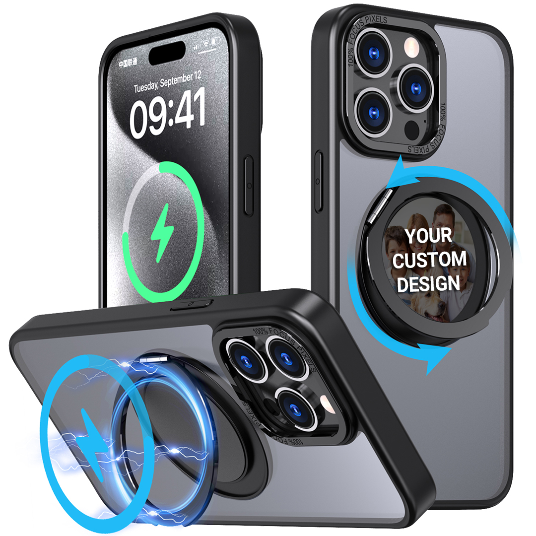 Custom for iPhone 16 Pro Max Flexible Kickstand MagSafe Case