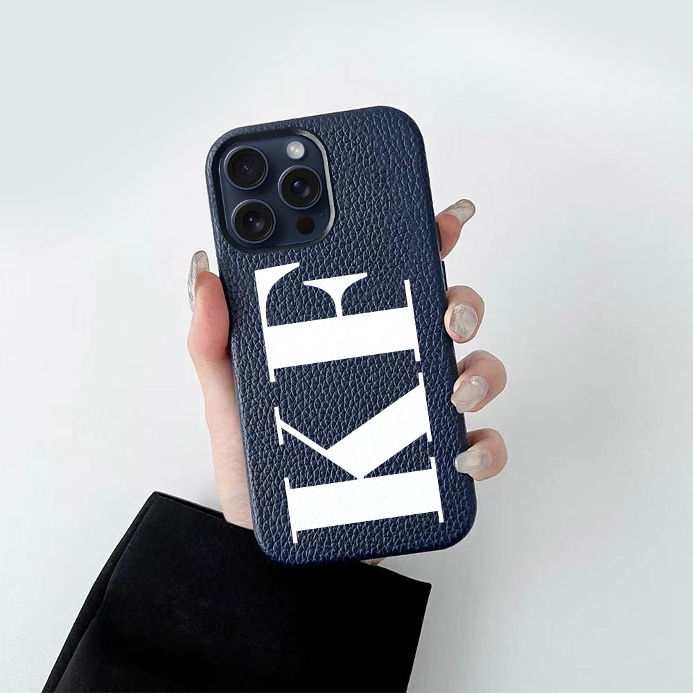 Custom for iPhone 16 Pro Max Litchi Grain Leather Case
