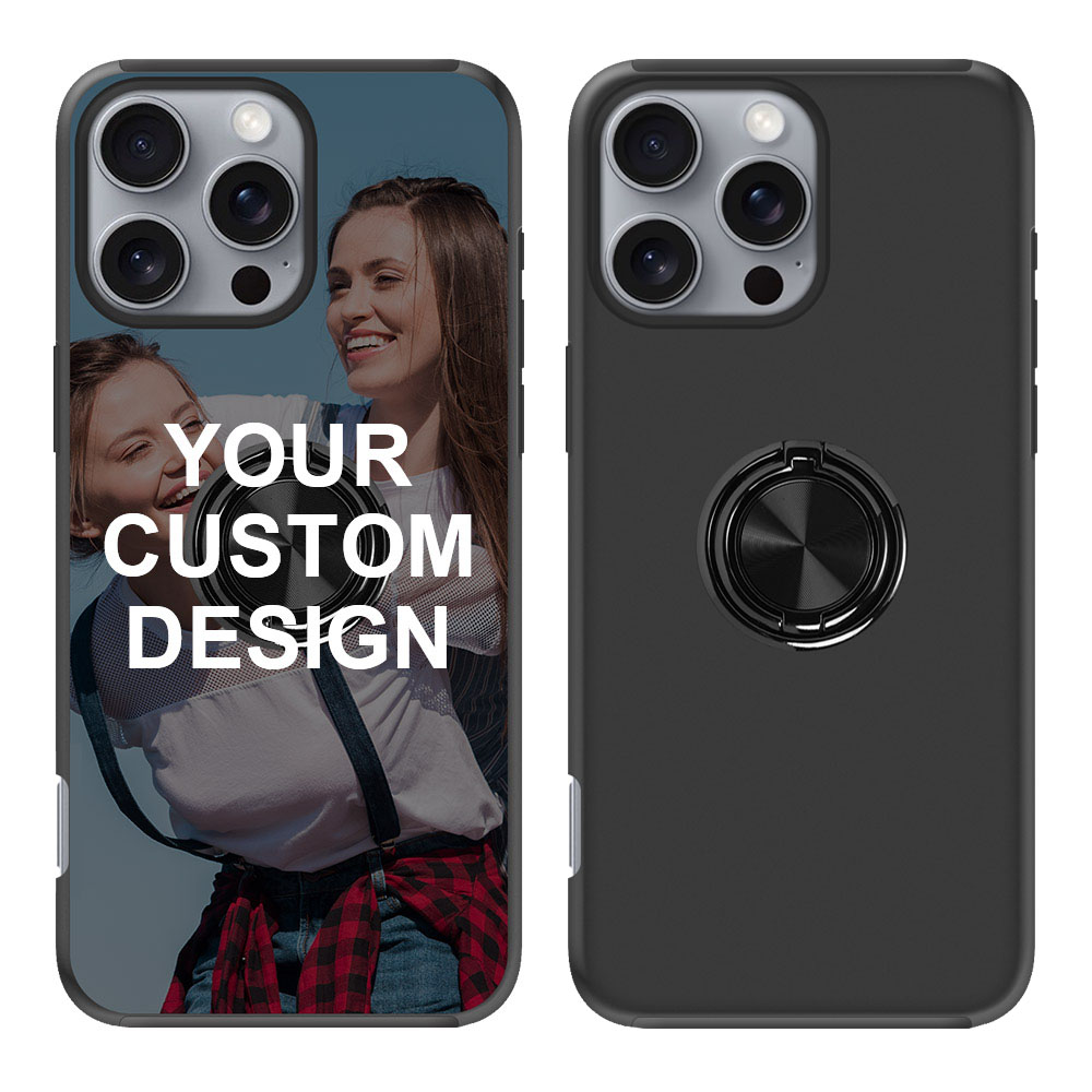 Custom for iPhone 16 Pro Max Ring Holder Dual Layers Case