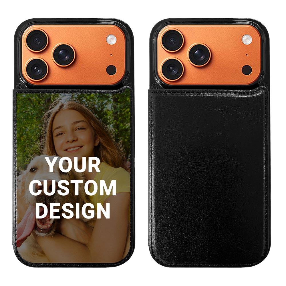 Custom for iPhone 17 Pro Max Card Holder Wallet Case
