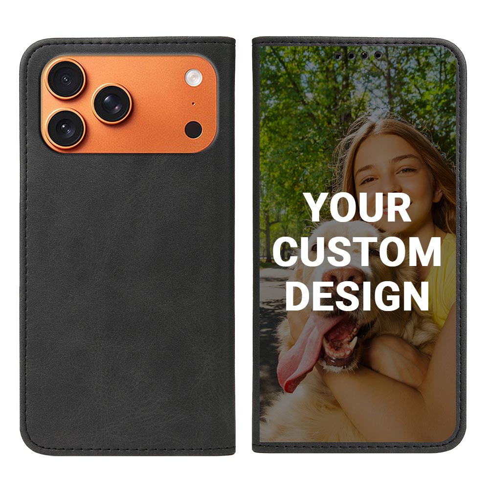 Custom for iPhone 17 Pro Max Flip Wallet Case