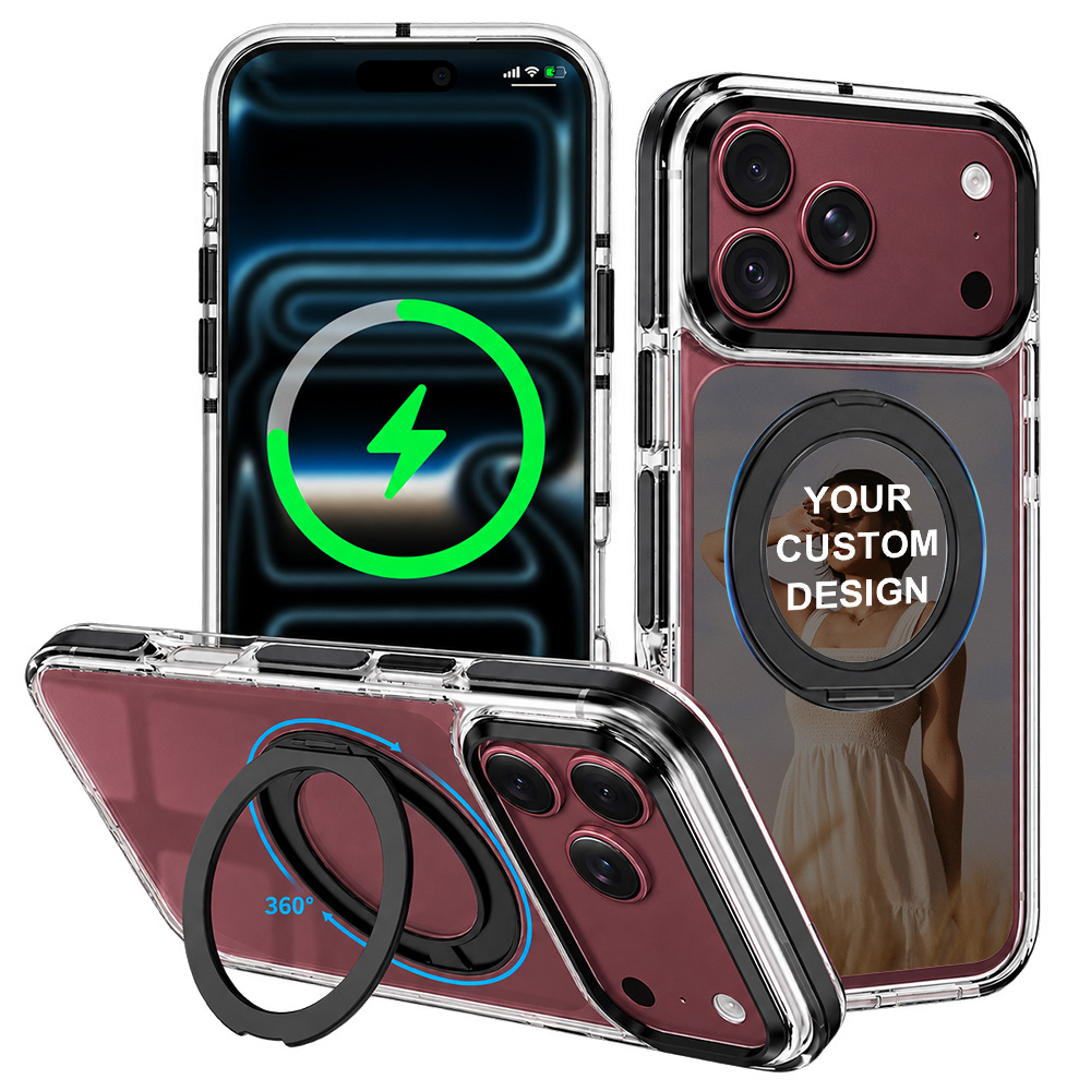 Custom for iPhone 18 Pro Max ClearSpin Stand Case