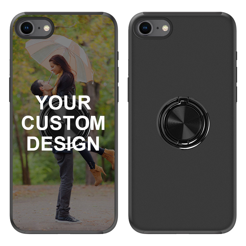 Custom for iPhone 8 Ring Holder Dual Layers Case