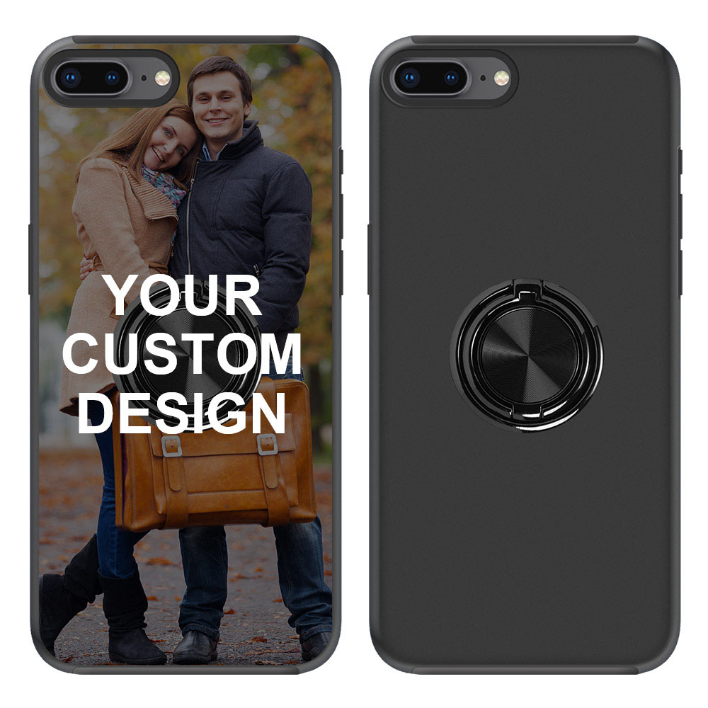 Custom for iPhone 8 Plus Ring Holder Dual Layers Case