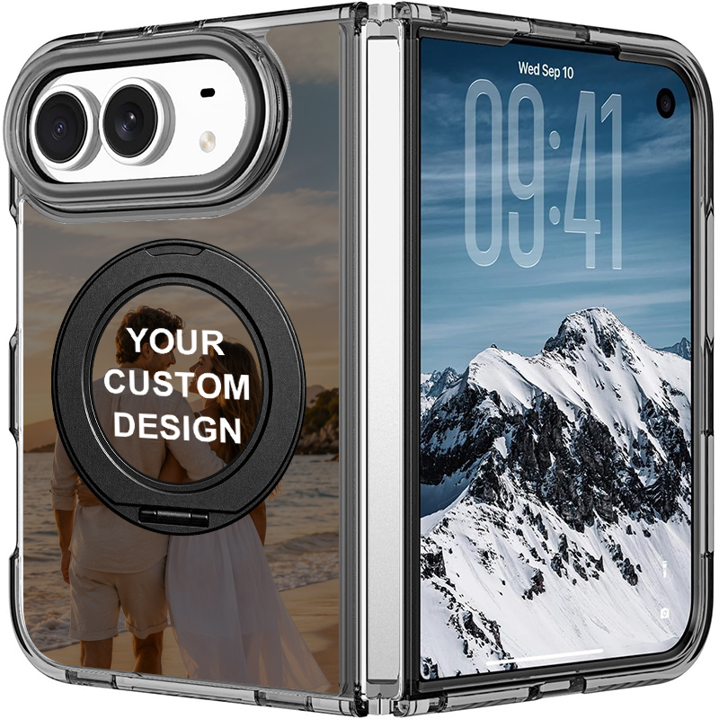 Custom for iPhone Duo ClearSpin Stand Case