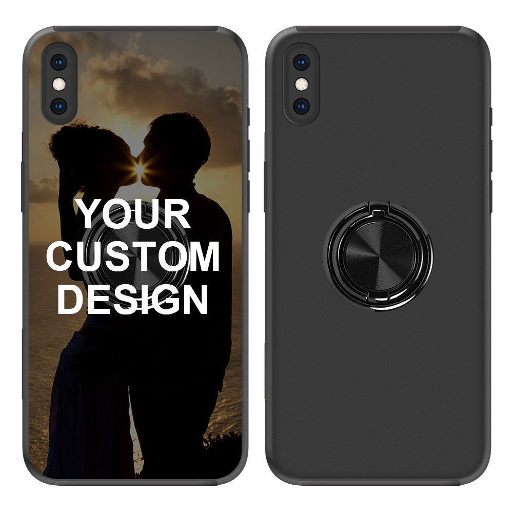 Custom for iPhone XS Ring Holder Dual Layers Case