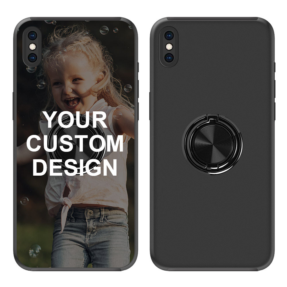 Custom for iPhone XS Max Ring Holder Dual Layers Case