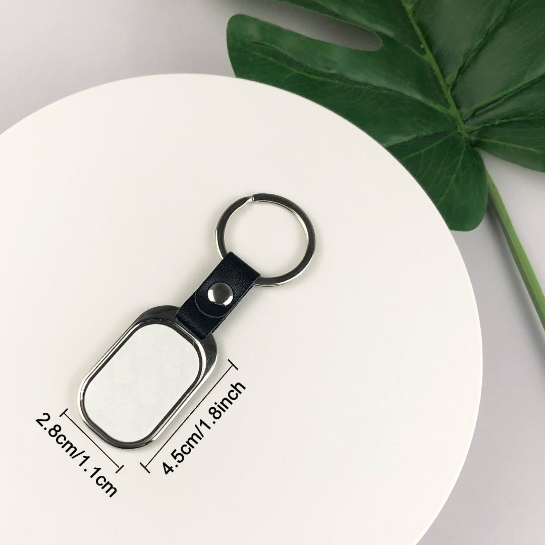 Round Leather Keychain: Custom