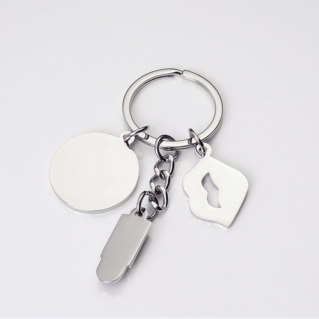 Round Leather Keychain: Custom